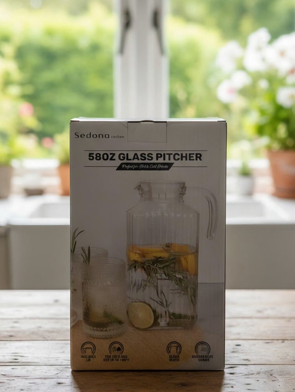 Sedona Kitchen 58oz glass pitcher